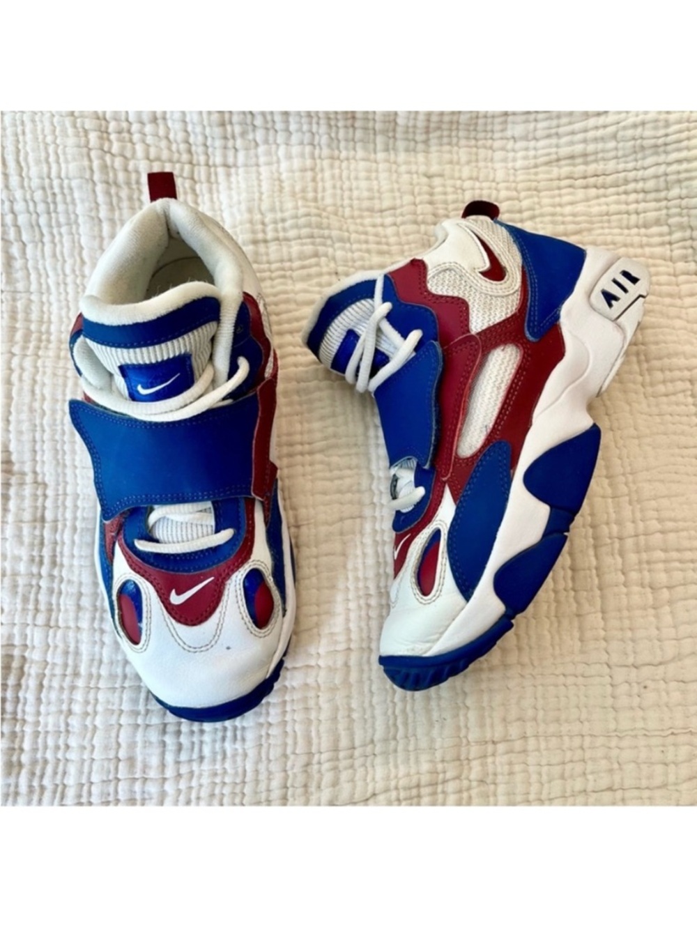 Nike Kids Youth Red White Blue Air Max Speed Turf Sneakers